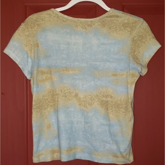 Girls Large"Maui" T-shirt. Light blue/tan. Excellent Condition. So cute! - Picture 2 of 4